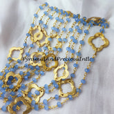 Blue Chalcedony Rosary Chain, Beads Chain, Body Chain, Jewelry Making, Women Chain, Necklace Chain – SELLING BY FOOT